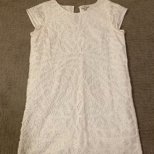White midi summer dress, lace